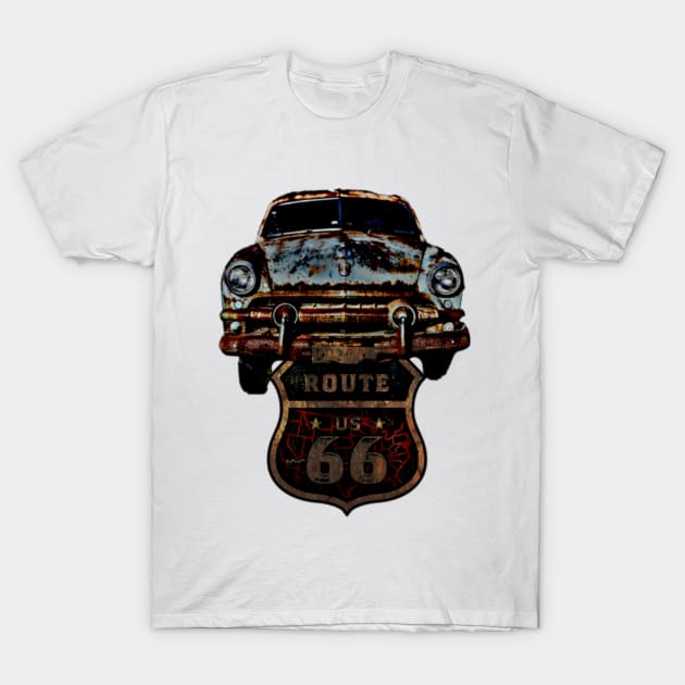 Vintage vehicle route 66 rustic T-Shirt by KZK101